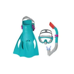 Bestway Spark Wave™ Teal Unisex Adult Snorkel Set with Fins, Ages 14+