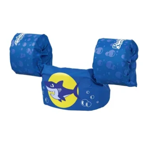 Puddle Jumper Blue Fabric Kids Swim Flotation Vest with Armbands